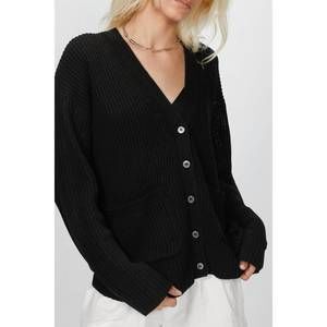 NEW 6397 ribbed kurt cardigan in black